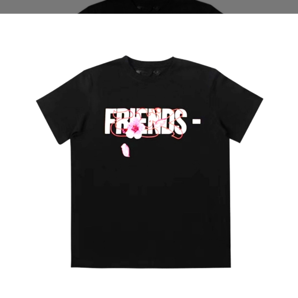 Vlone limited edition black T-shirt, Features a captivating cherry blossom
